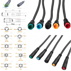 Кабель Julet Electric Cables 2_3_4_5_6_7Pin Waterproof Cable Connector for Ebike Light Throttle Ebrake Display Ebike Parts Extend